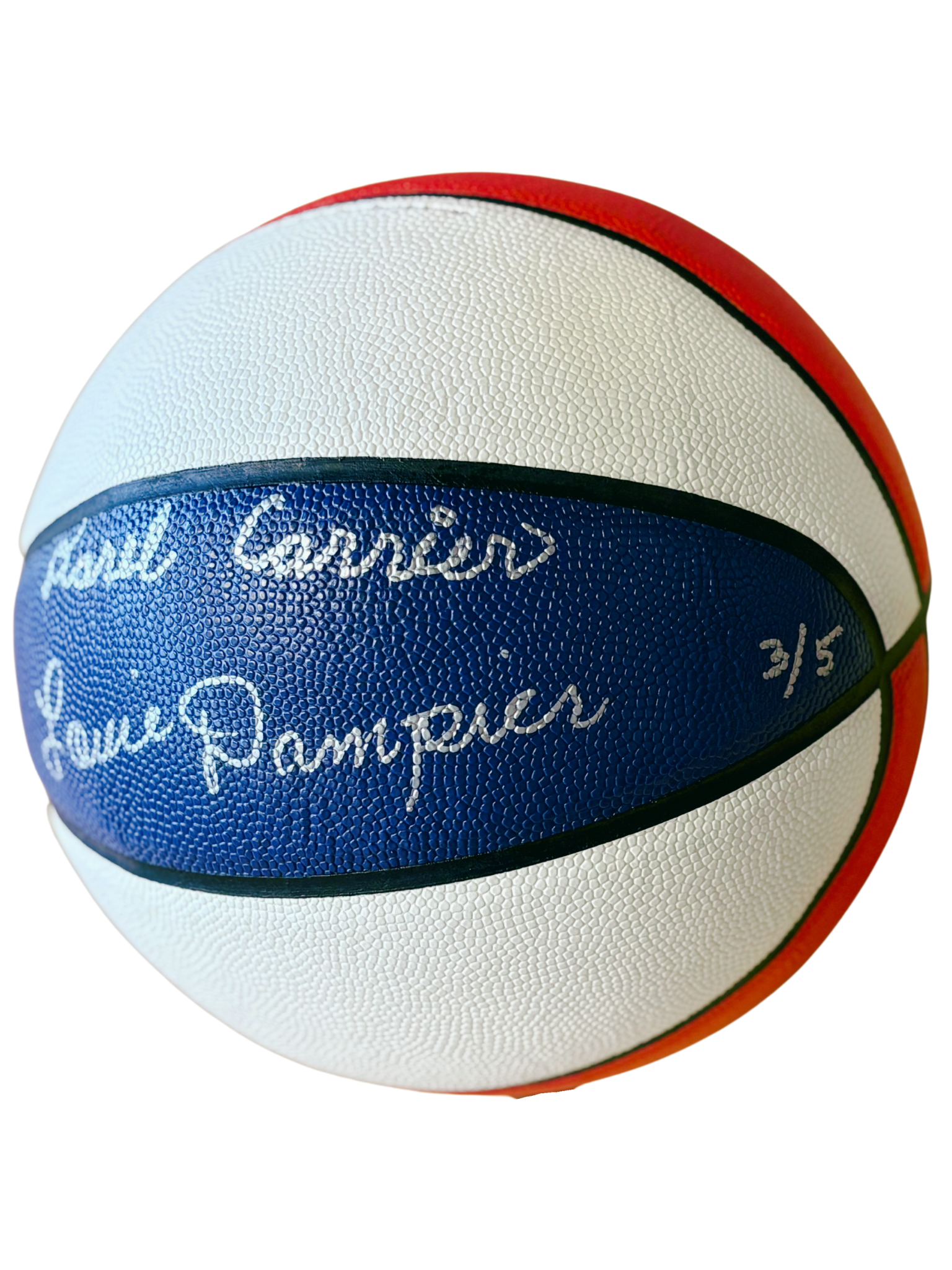 Darel Carrier & Louie Dampier Autographed ABA Basketball