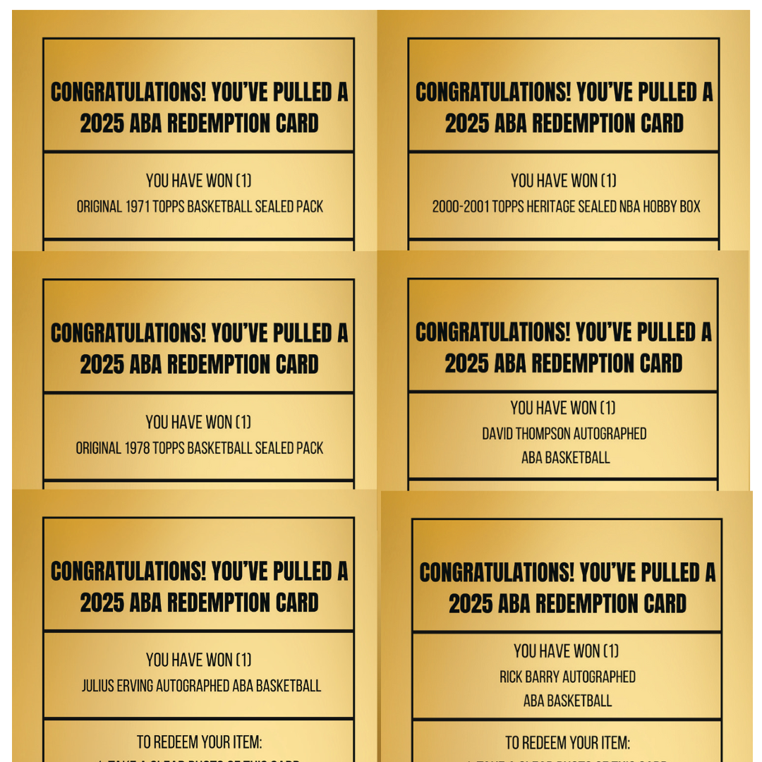 2025 ABA Redemption Trading Cards