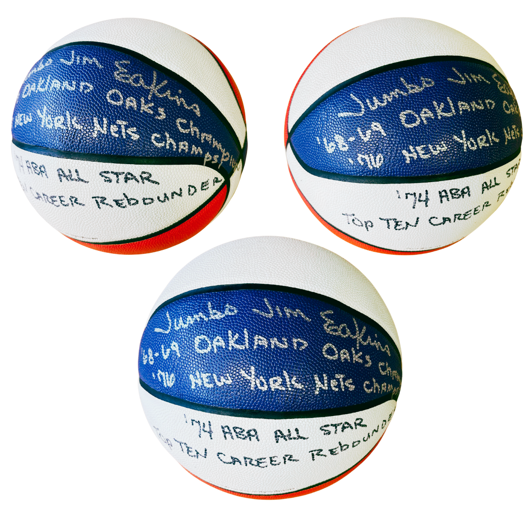 Jim Eakins Autographed ABA Basketball