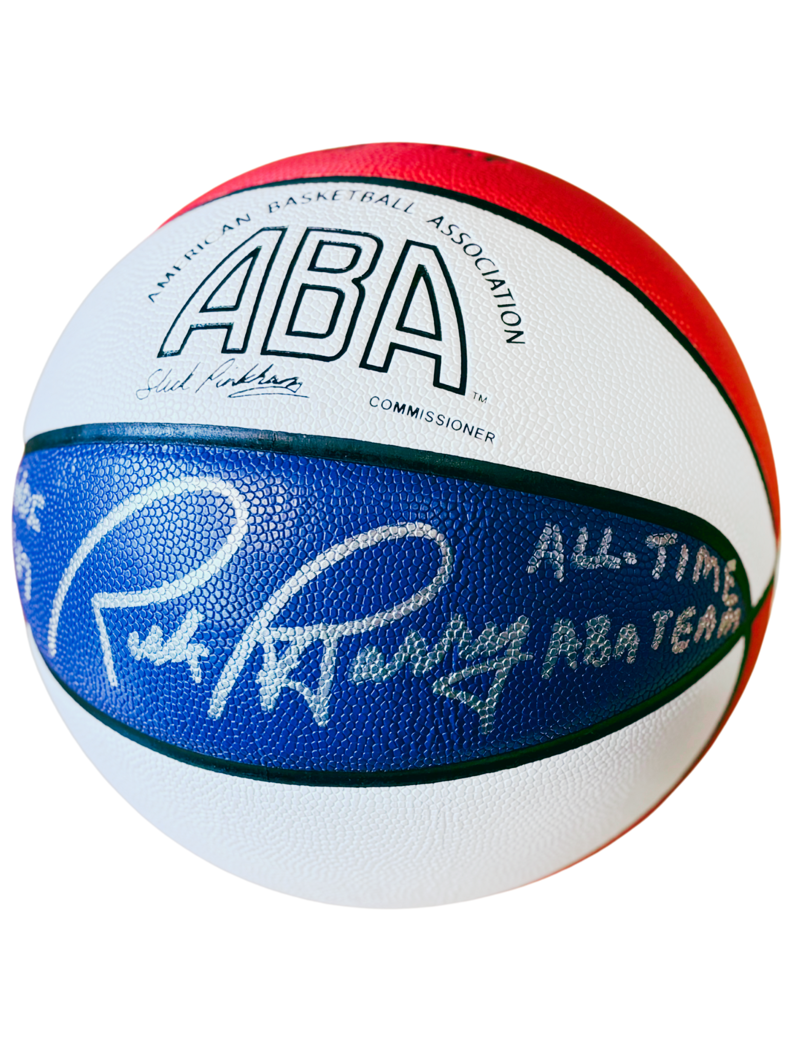 Rick Barry Autographed ABA Basketball Version 2