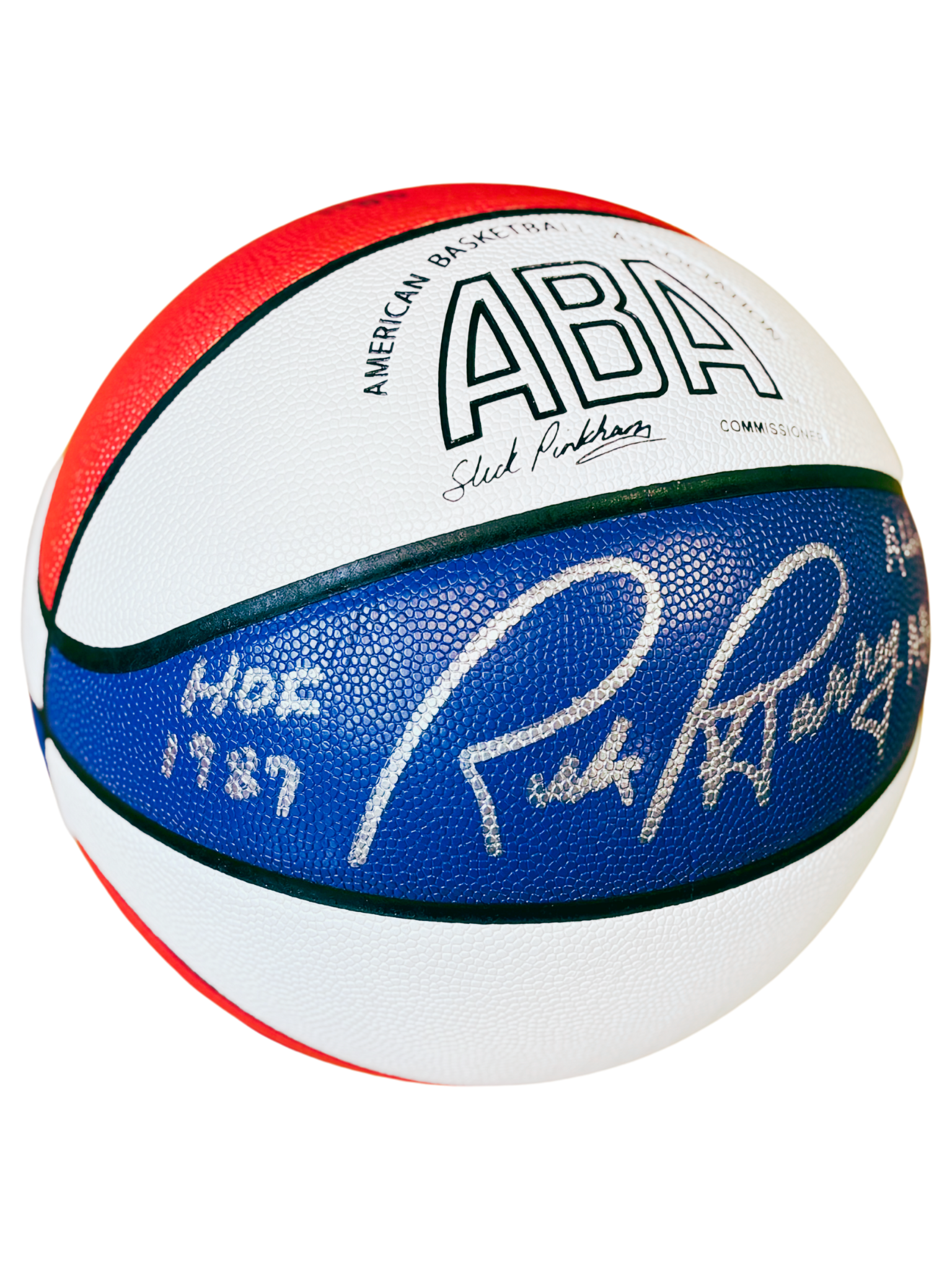 Rick Barry Autographed ABA Basketball Version 2