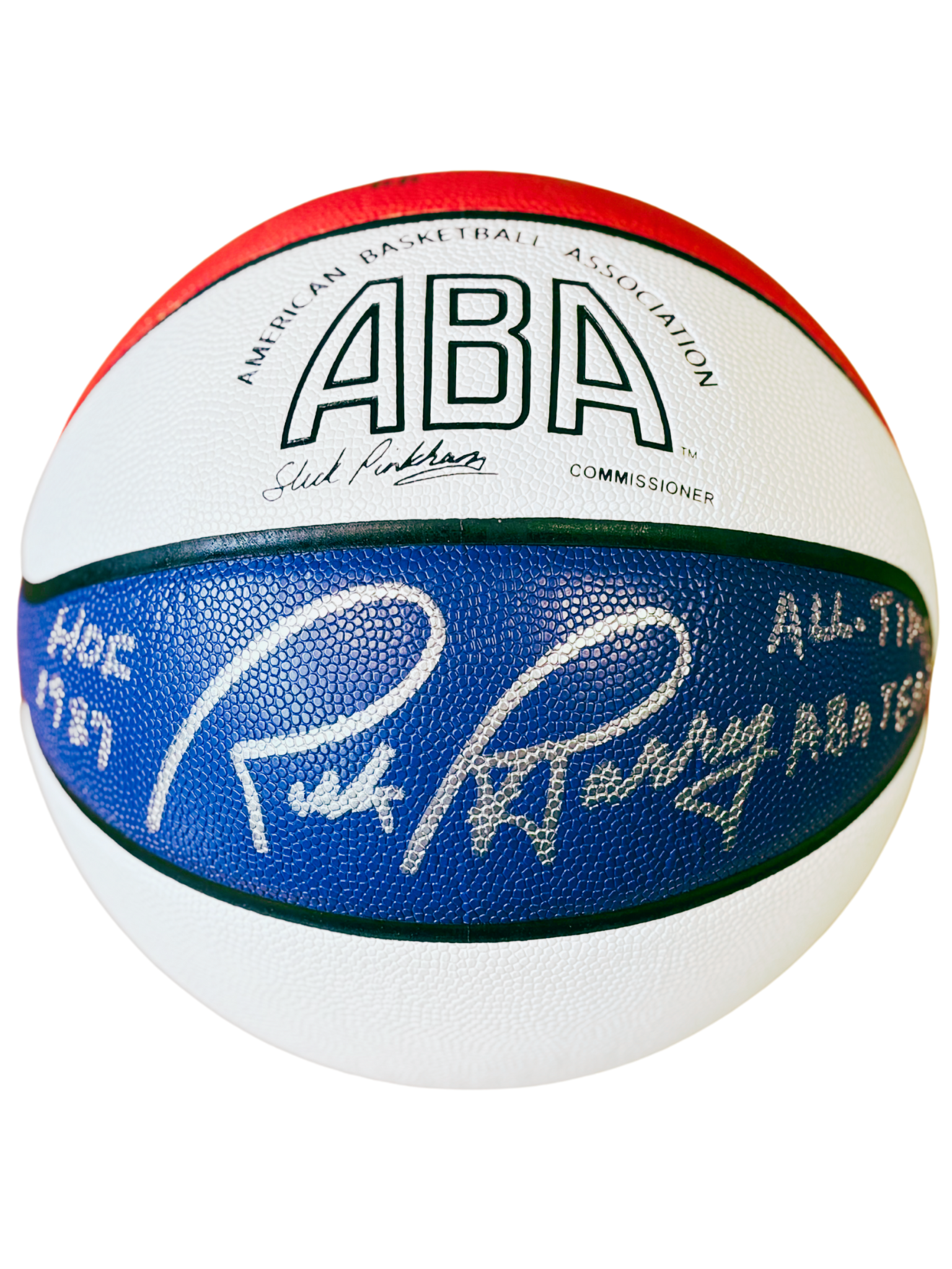 Rick Barry Autographed ABA Basketball Version 2