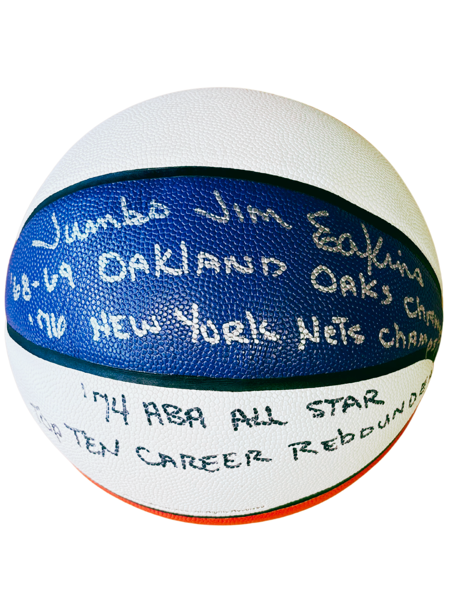 Jim Eakins Autographed ABA Basketball