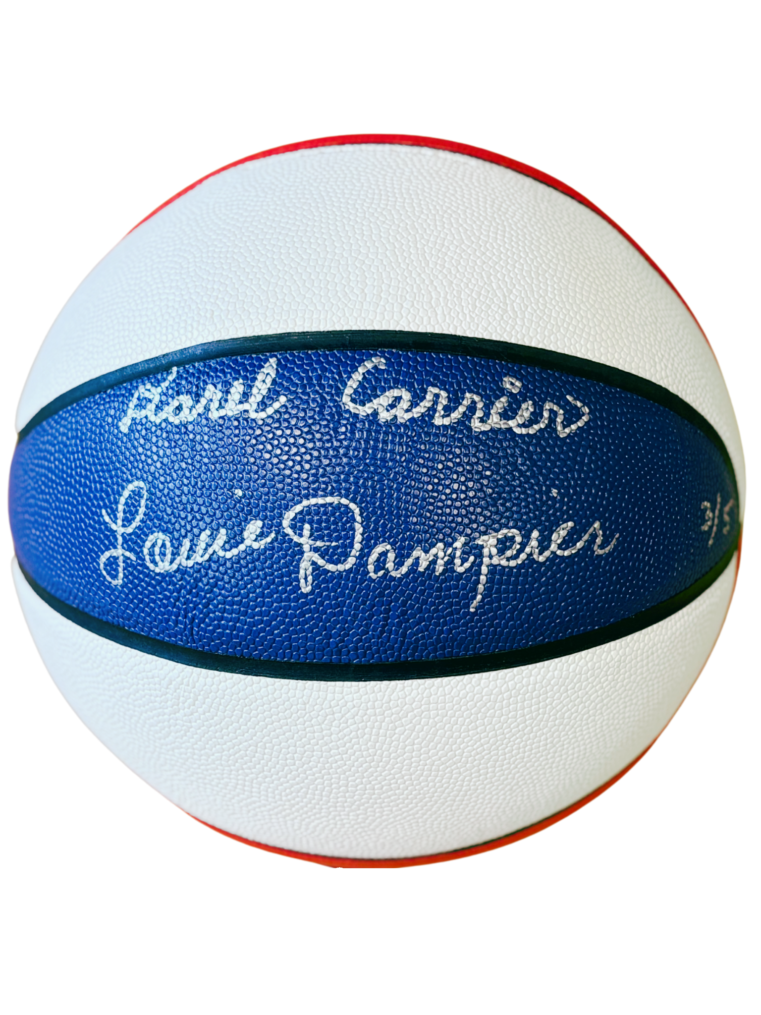 Darel Carrier & Louie Dampier Autographed ABA Basketball