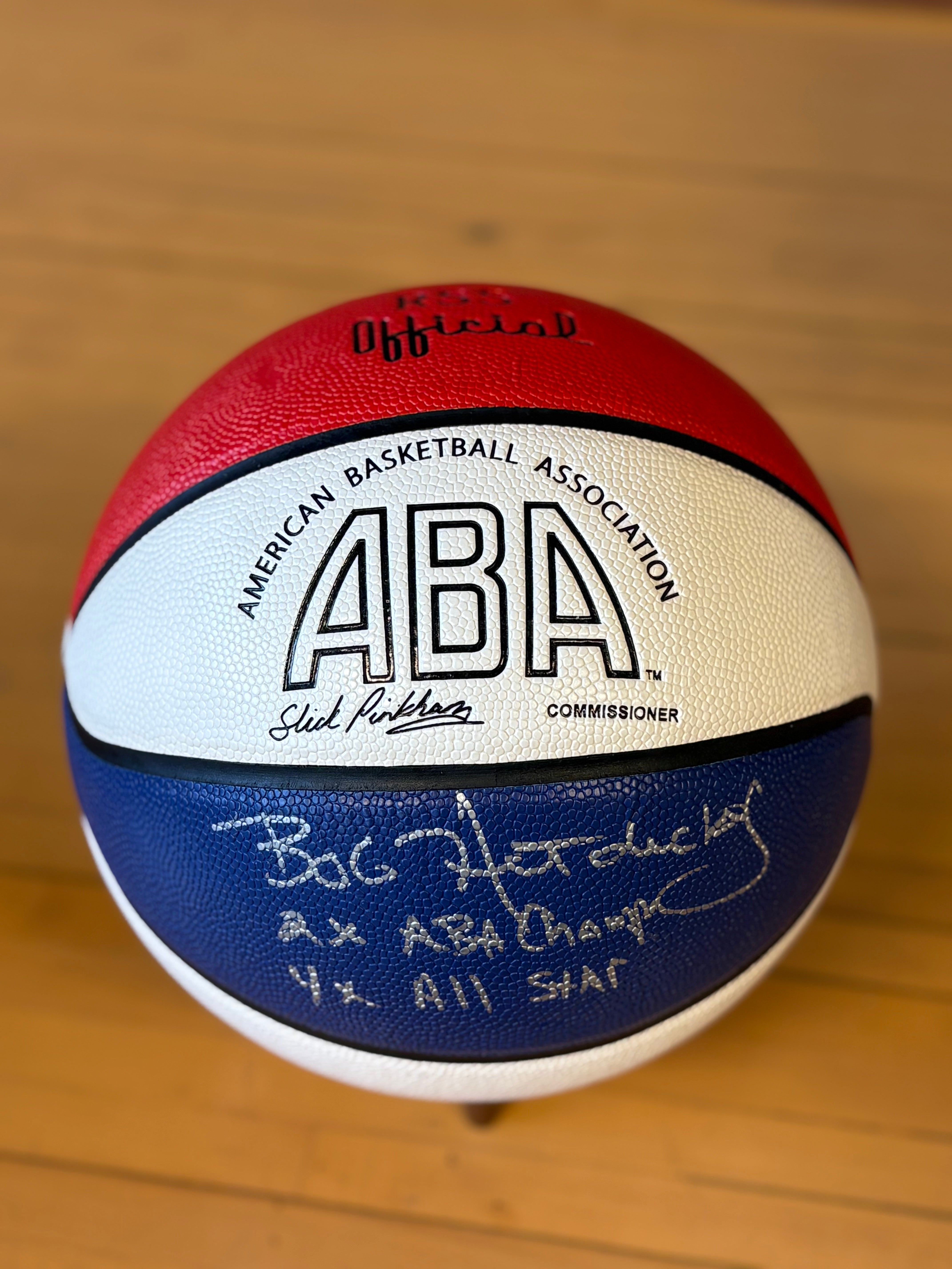 Bob Netolicky Autographed ABA Basketball